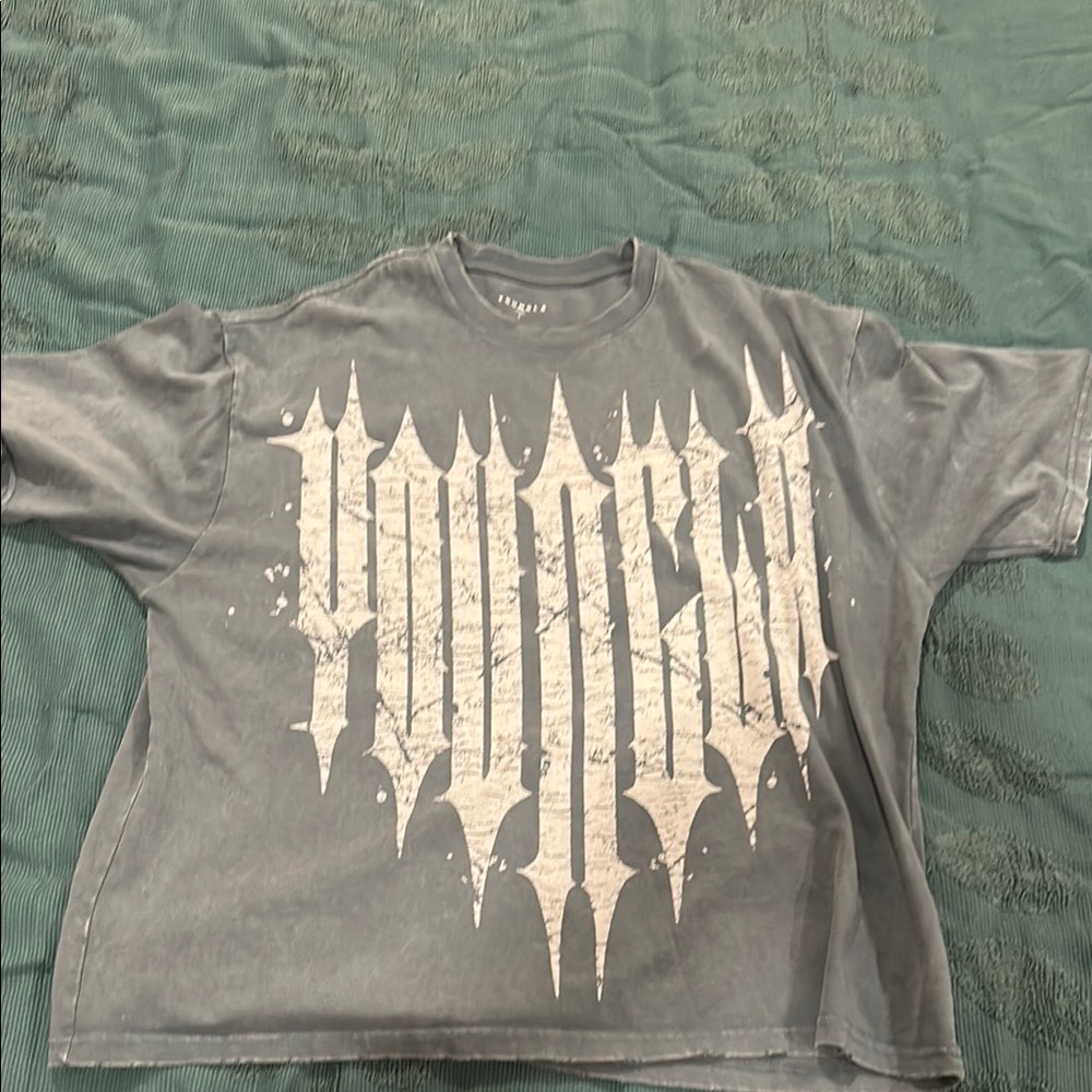 Gray Graphic Shirt by YoungLA Large Oversized